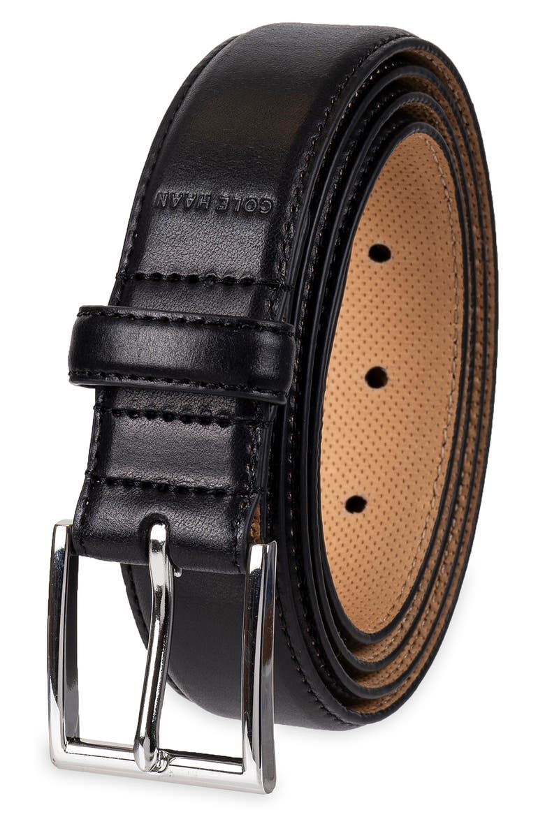 Gramercy Leather Belt, Alternate, color, BLACK
