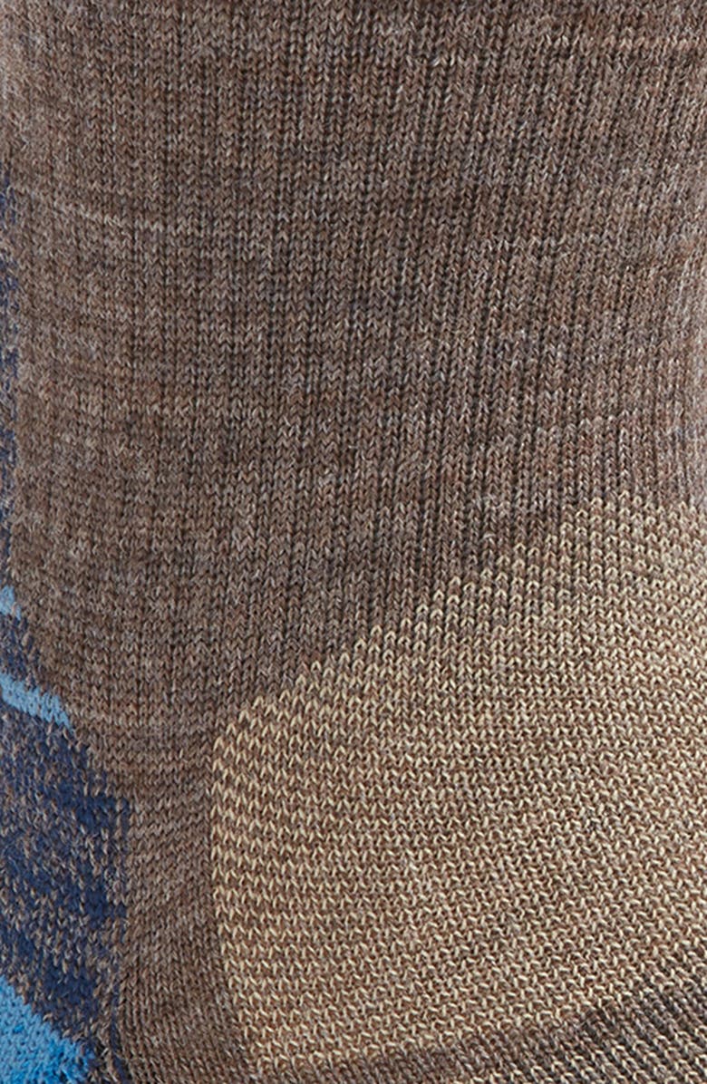 Smartwool Hike Light Cushioning Merino Wool Blend Crew Socks, Alternate, color, Taupe-Laguna Blue