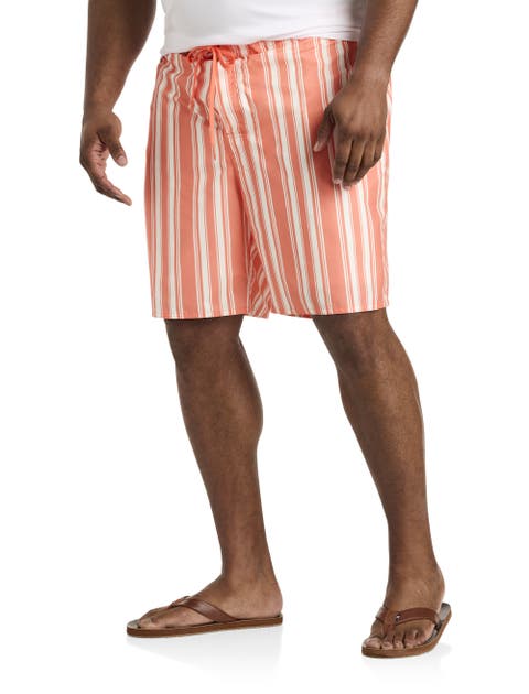 Big & Tall Cabana Stripe Swim Trunks