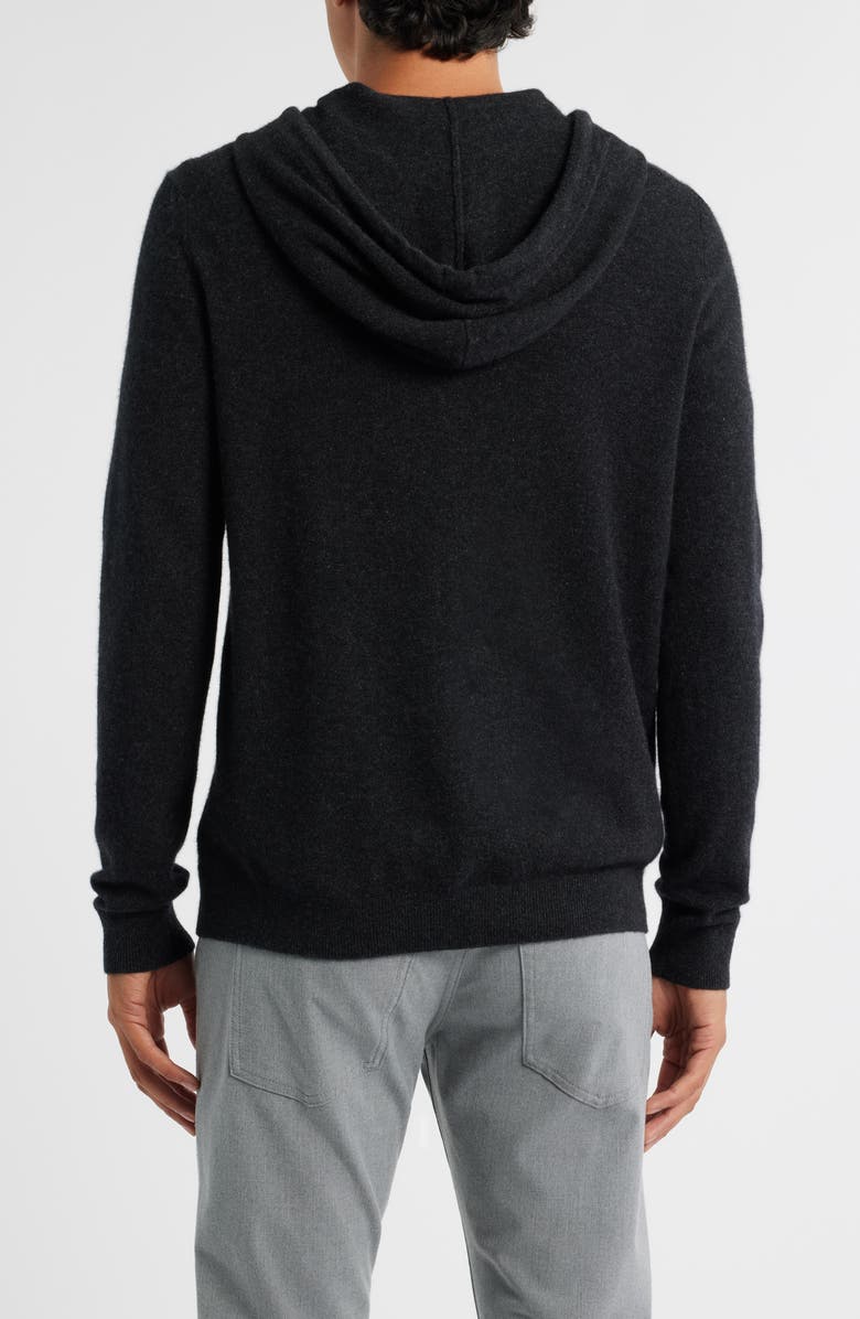 Robert Barakett Xander Cashmere Hooded Zip Cardigan, Alternate, color, Charcoal