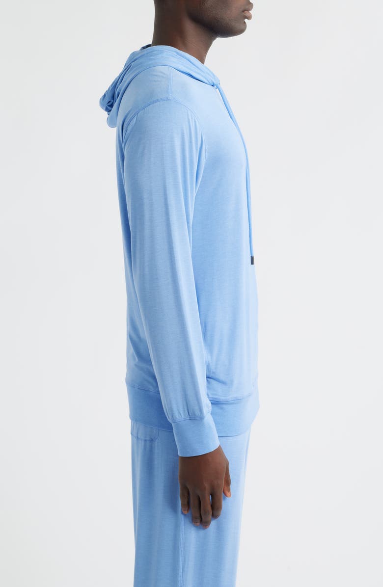 Daniel Buchler Sleek Pajama Hoodie, Alternate, color, Whisper Blue