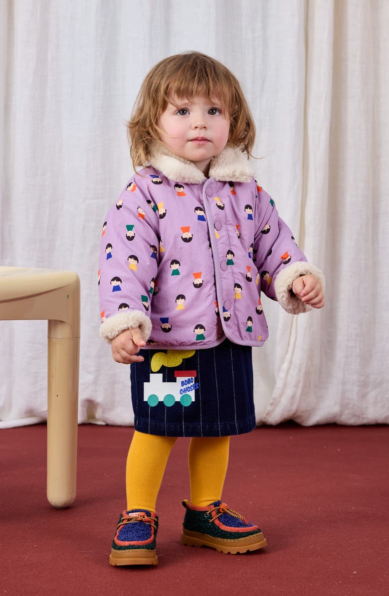 Bobo Choses Game Pawns Reversible Jacket, Alternate, color, Lavender