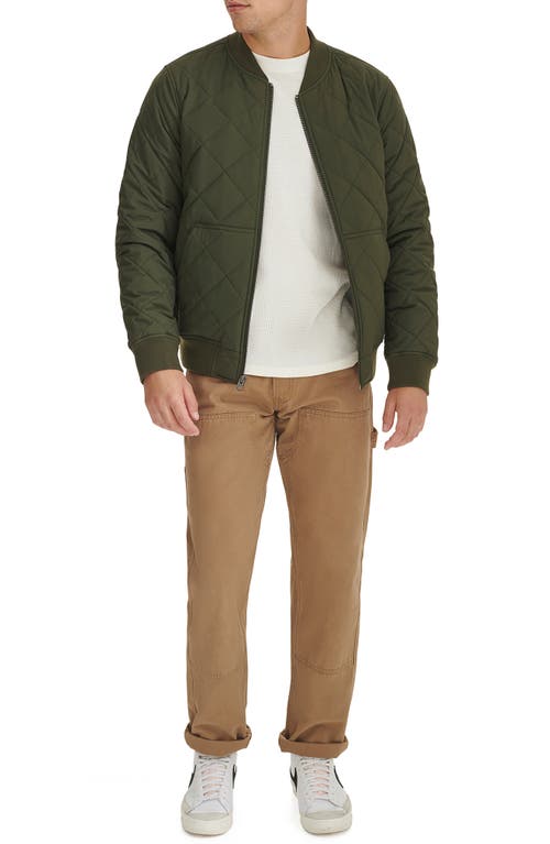 Levi's Quilted Bomber Jacket In Green