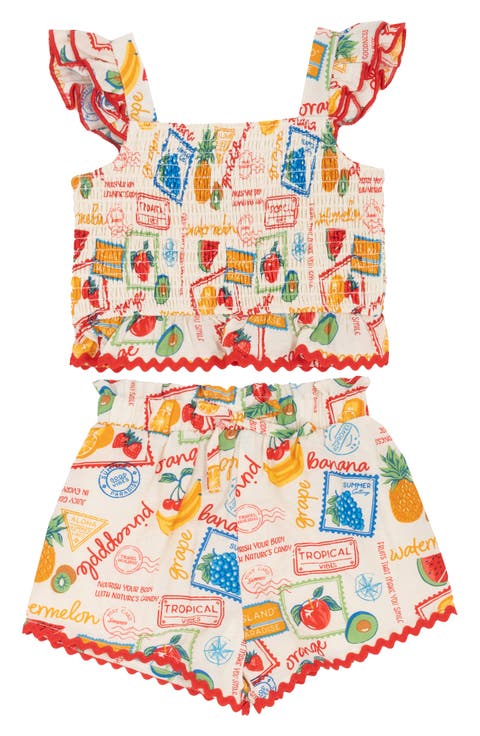Postcard Print Tank & Shorts Set (Baby)
