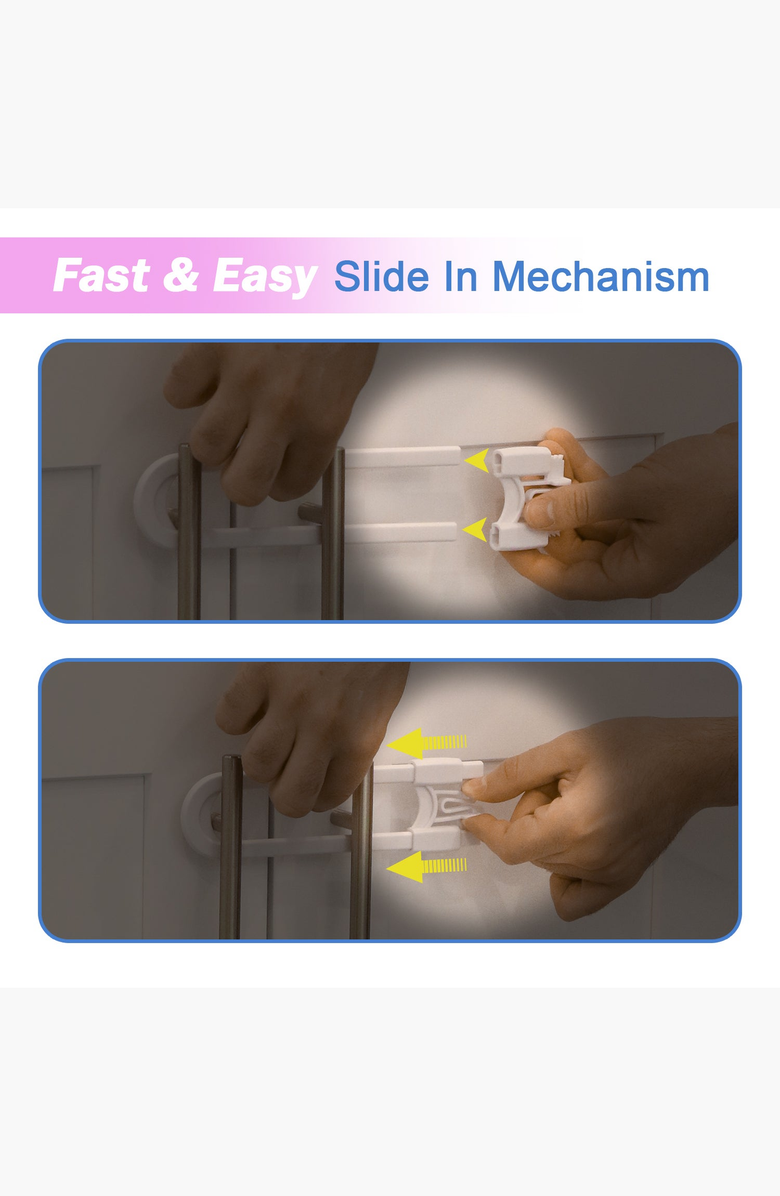 Jool Baby Sliding Cabinet Locks, Alternate, color, White 8 Pack