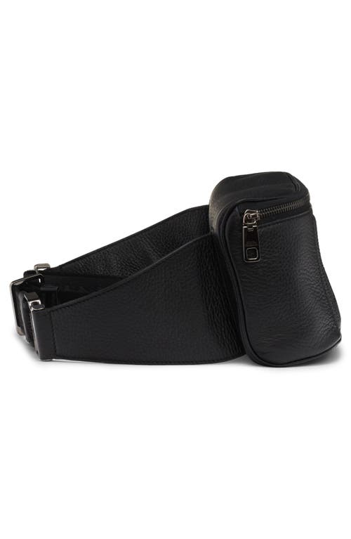 Dolce & Gabbana Dolce&gabbana Dg Logo Deerskin Leather Belt Bag In Nero