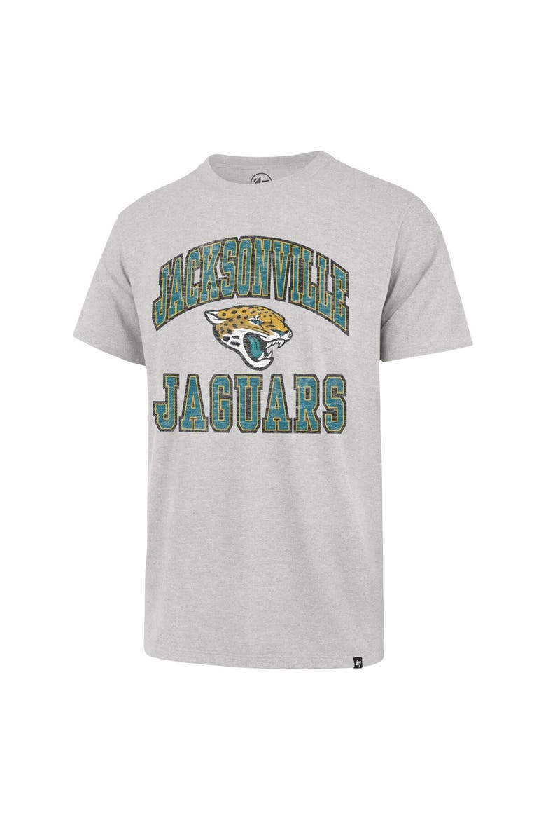 Men's '47 Gray Jacksonville Jaguars Play Action Franklin T-Shirt, Alternate, color, Gray