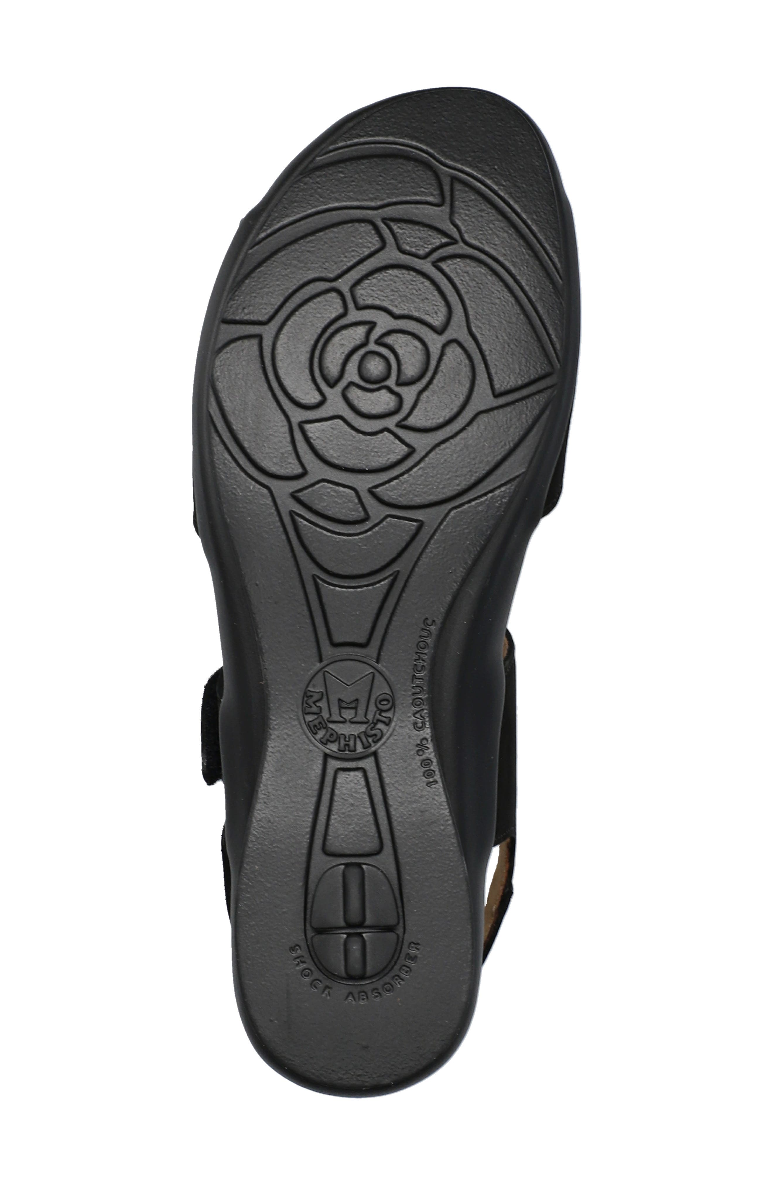 Mephisto Prissie Ankle Strap Sandal, Alternate, color, Black Bucksoft