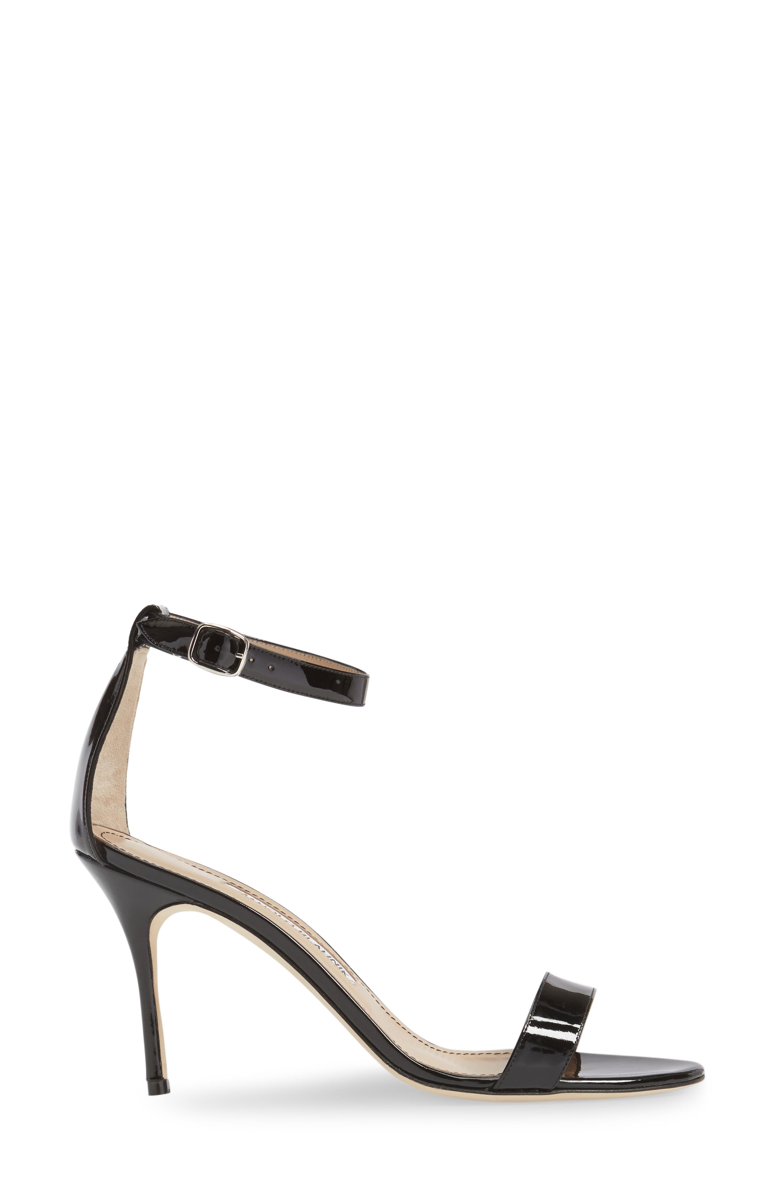 'Chaos' Ankle Strap Sandal, Alternate, color, BLACK PATENT