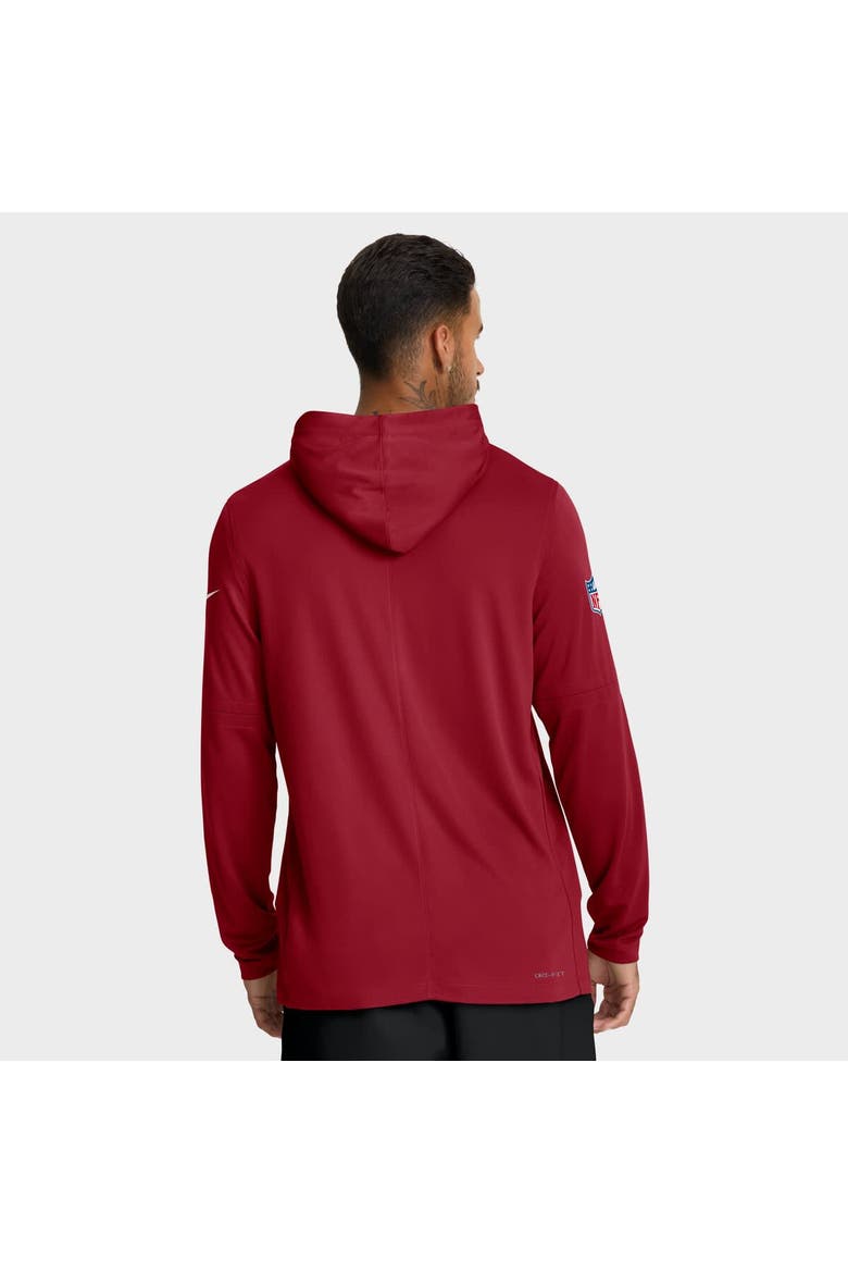 Men's Nike Cardinal Arizona Cardinals Sideline Pure Fury Performance Long Sleeve Hoodie T-Shirt, Alternate, color, Cardinal