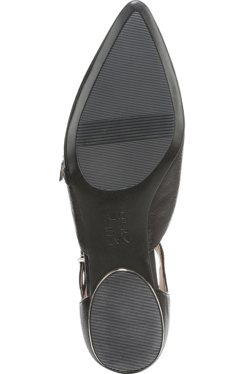 Naturalizer Harmony Ankle Strap Pointed Toe Flat, Alternate, color, Black