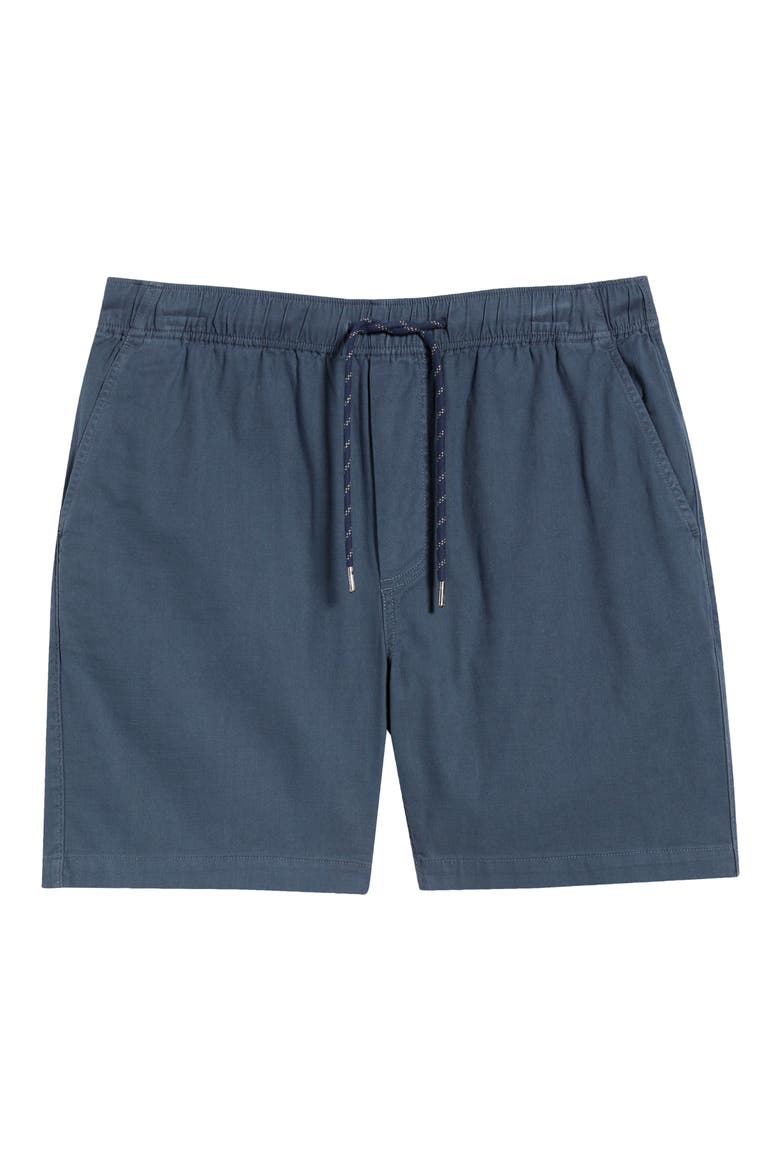 Essential Stretch Cotton Drawstring Shorts, Alternate, color, BLUE NIGHTS