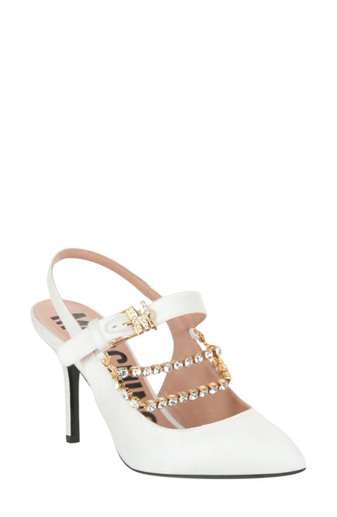 Metal Chain Slingback Pump (Women)