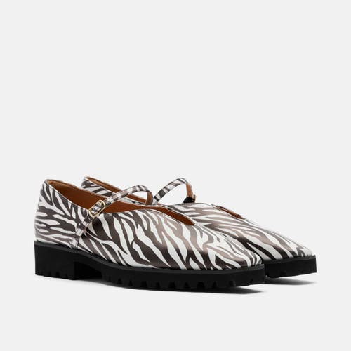 Marc Nolan Roxie Leather Lug Mary Janes In Brown