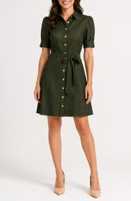 Nanette Lepore Denim Short Sleeve Shirtdress