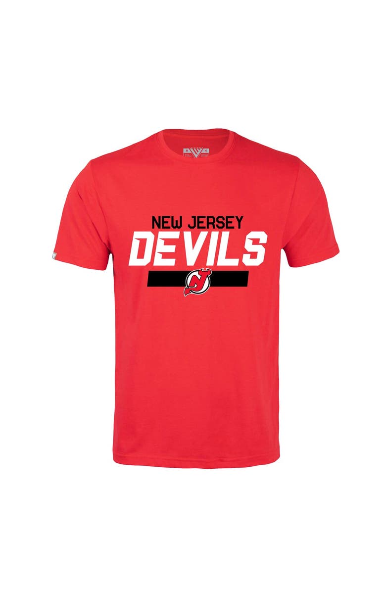 LEVELWEAR Men's Levelwear Jack Hughes Red New Jersey Devils Richmond Player Name & Number T-Shirt, Alternate, color, Red