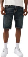 True Religion Ricky Straight Leg Denim Shorts