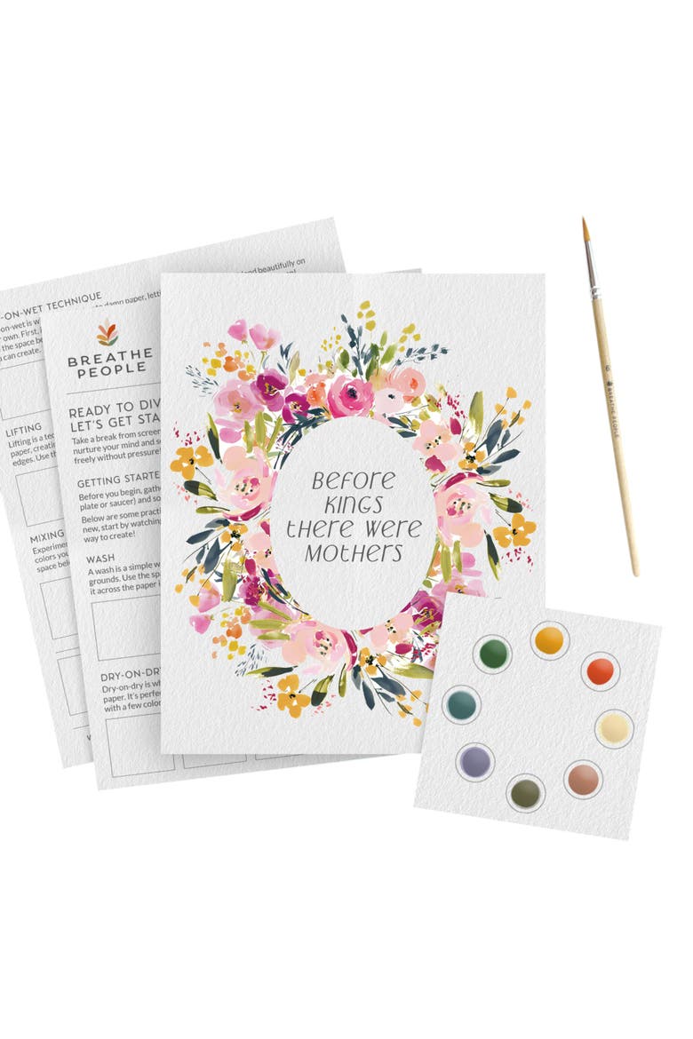 Before Kings, There Were Mothers - All-in-One Watercolor Kit, Main, color, Multicolor