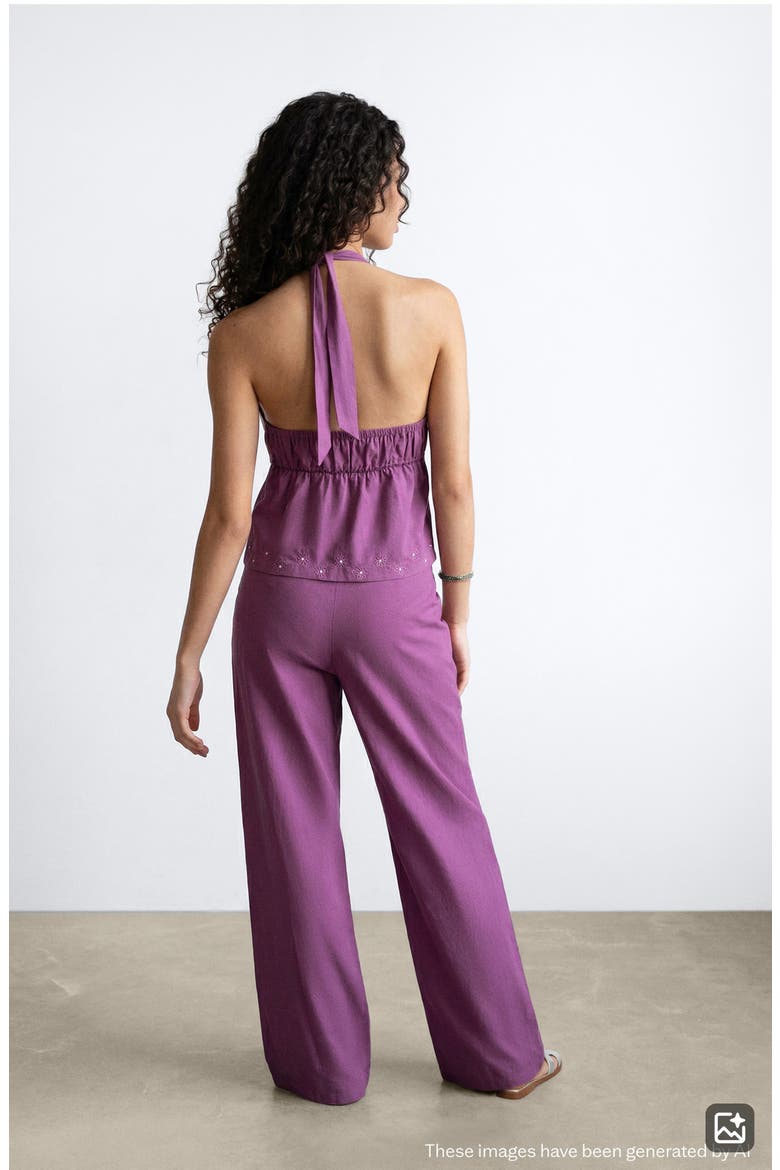 Straight Leg Trousers, Alternate, color, LILAC