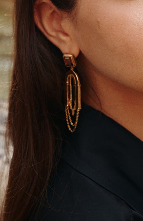 Rc Retro Chic Olympieion Tassels Earrings In Gold
