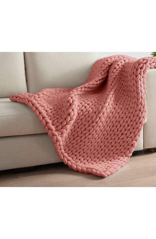 Vellux Weighted Knit Blanket In Brown