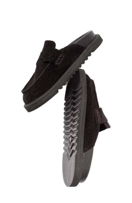 Forever & Always Shoes Laven Suede Leather Clogs In Black Suede Leather