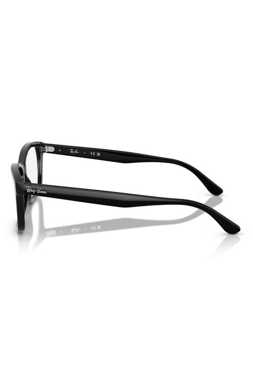 Ray Ban Ray-ban 55mm Square Optical Glasses In Black