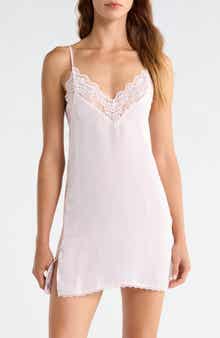 Maxine Lace Trim Satin Chemise