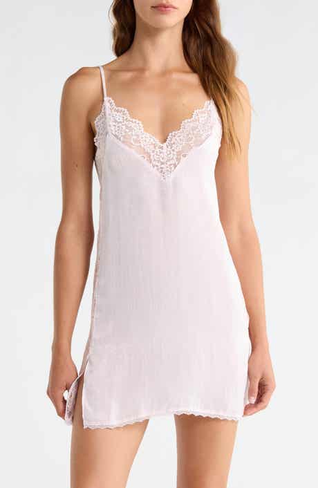 Maxine Lace Trim Satin Chemise