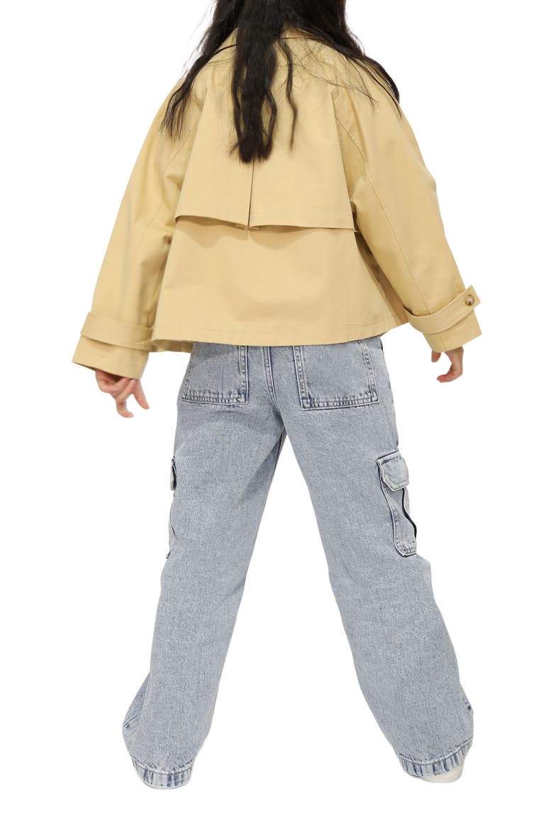 Matilda Cropped Trench Coat, Alternate, color, Khaki