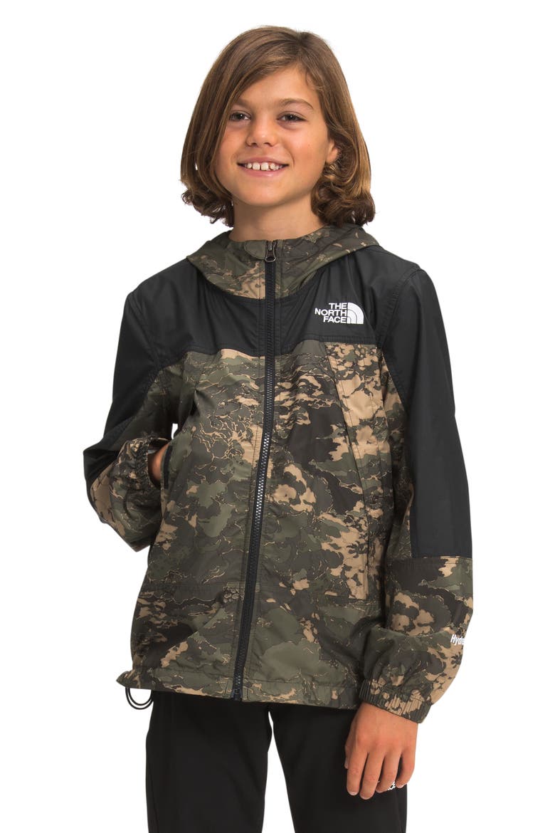 Kids' Hydrenaline Windbreaker, Alternate, color, NEW TAUPE GREEN TONAL CLOUD