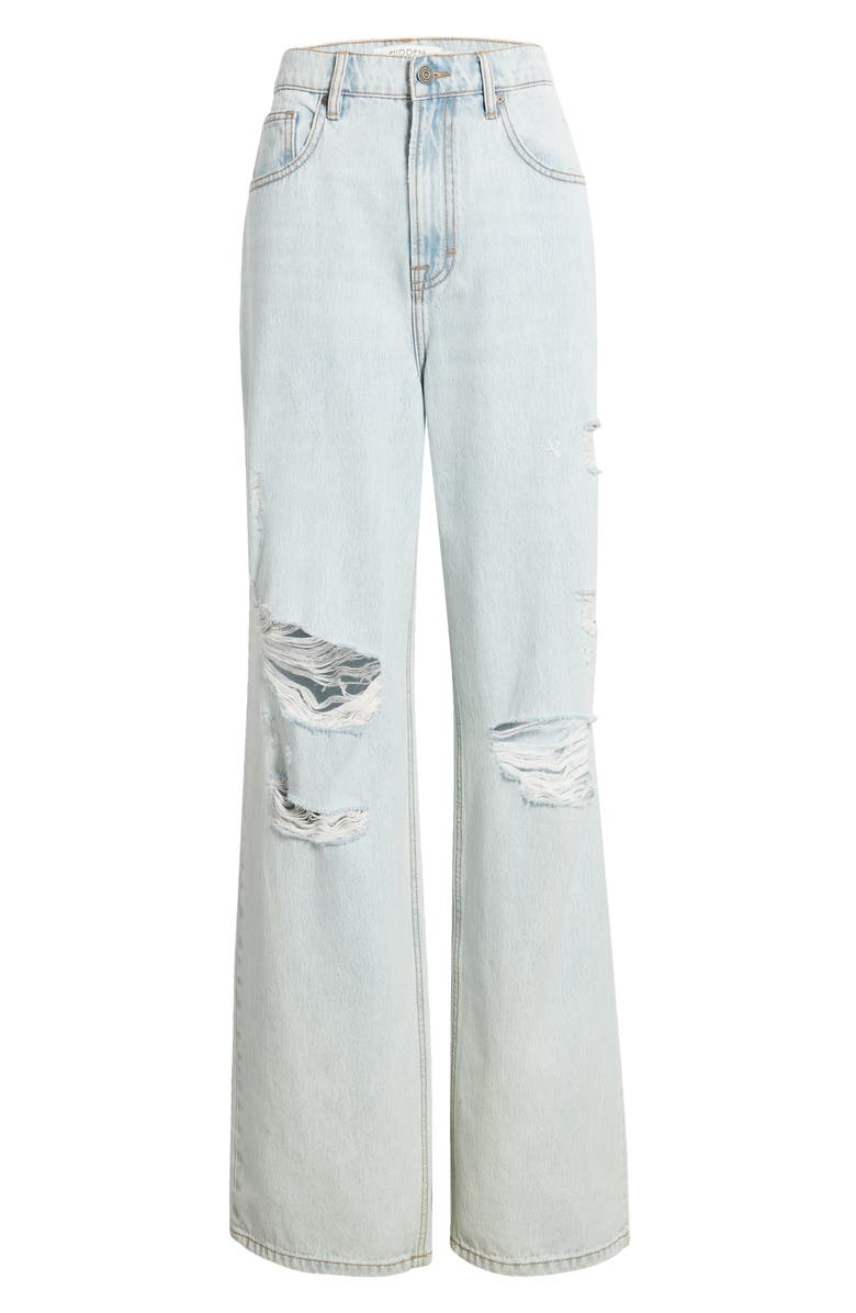 HIDDEN JEANS Baggy Ripped Wide Leg Jeans, Alternate, color,