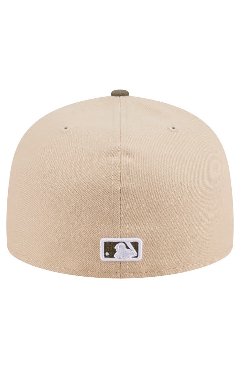 New Era Men's New Era Light Beige/Olive St. Louis Cardinals Two-Tone Color Pack A-Frame 59FIFTY Fitted Hat, Alternate, color, 