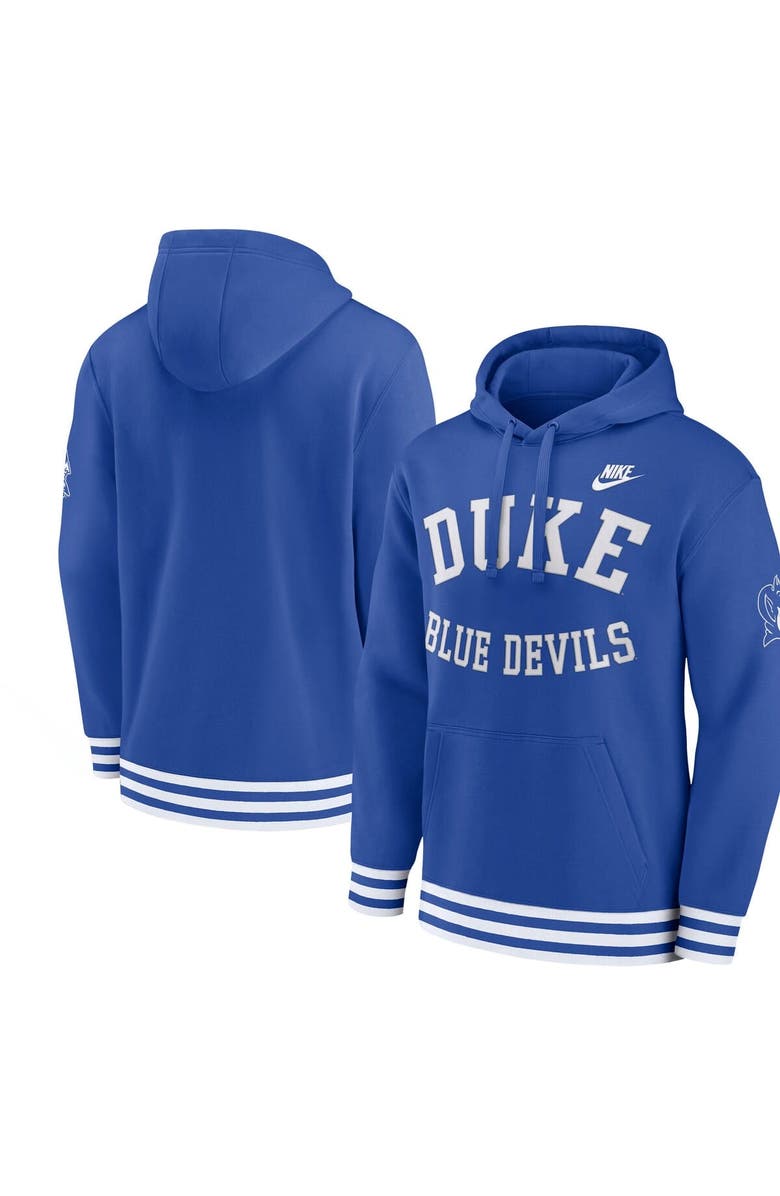 Nike Men's Nike Royal Duke Blue Devils Legacy Retro Pullover Hoodie, Alternate, color, Royal