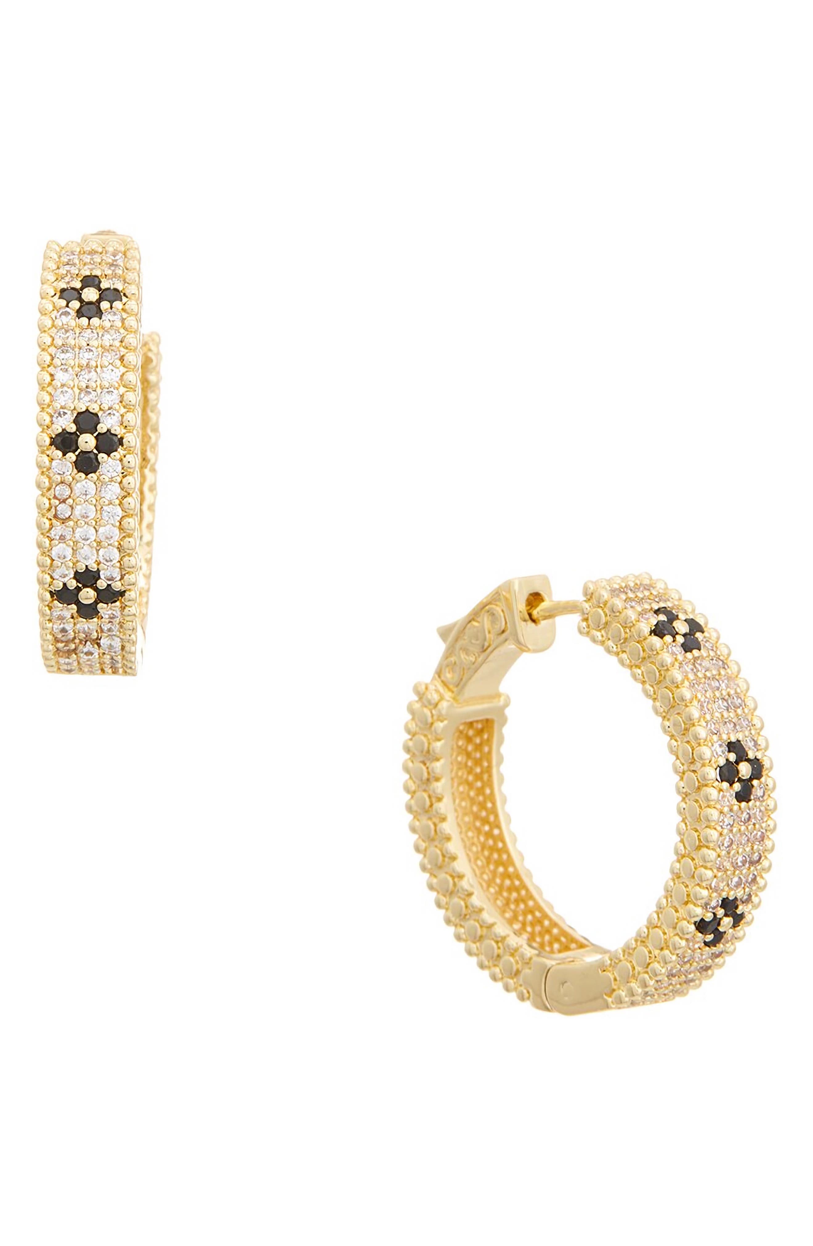 Juvell Cubic Zirconia Huggie Hoop Earrings