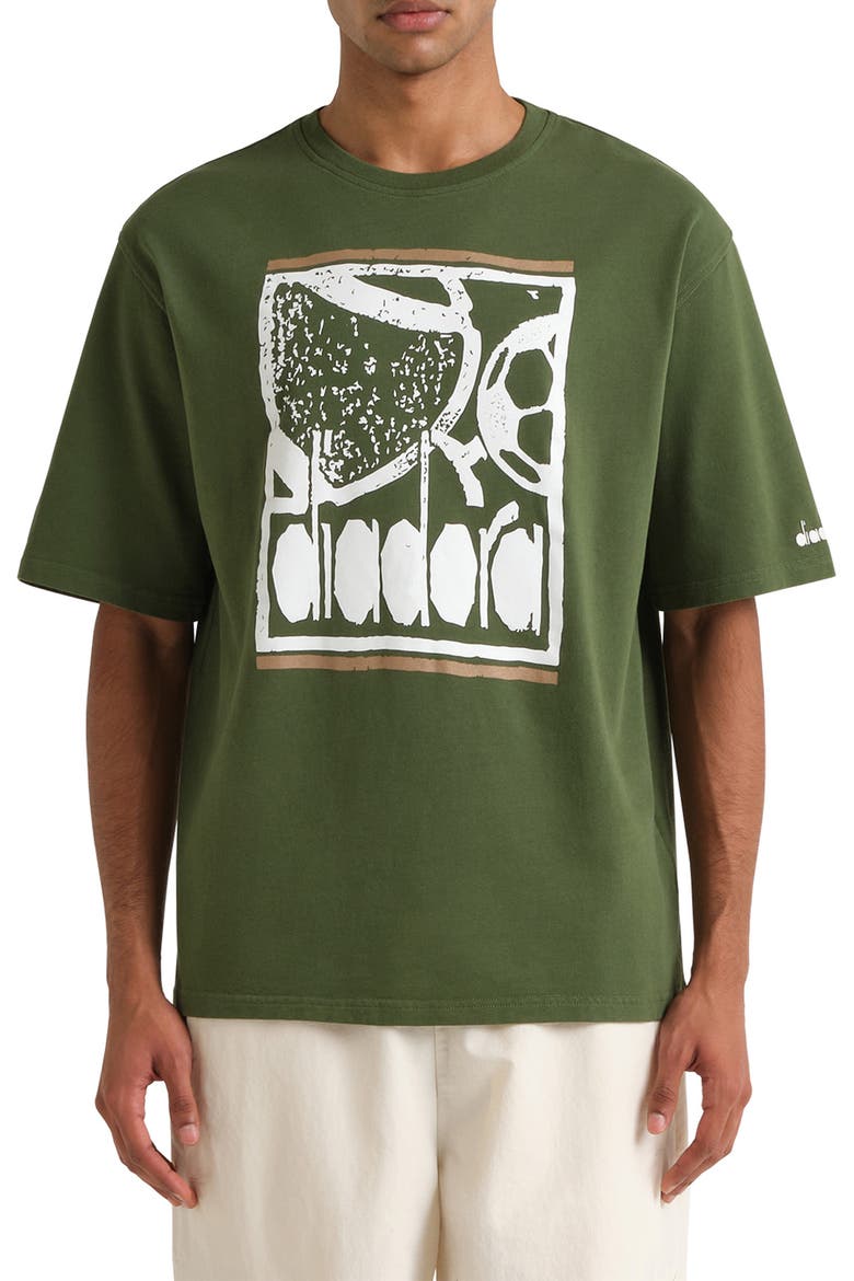 Legacy I Cotton Graphic T-Shirt, Main, color, GREEN BOTANIC