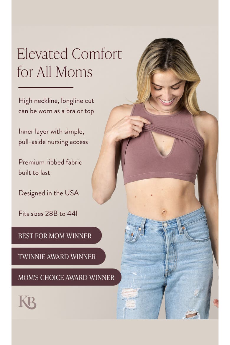 Sublime Maternity & Nursing Longline Bra Top, Alternate, color, Twilight