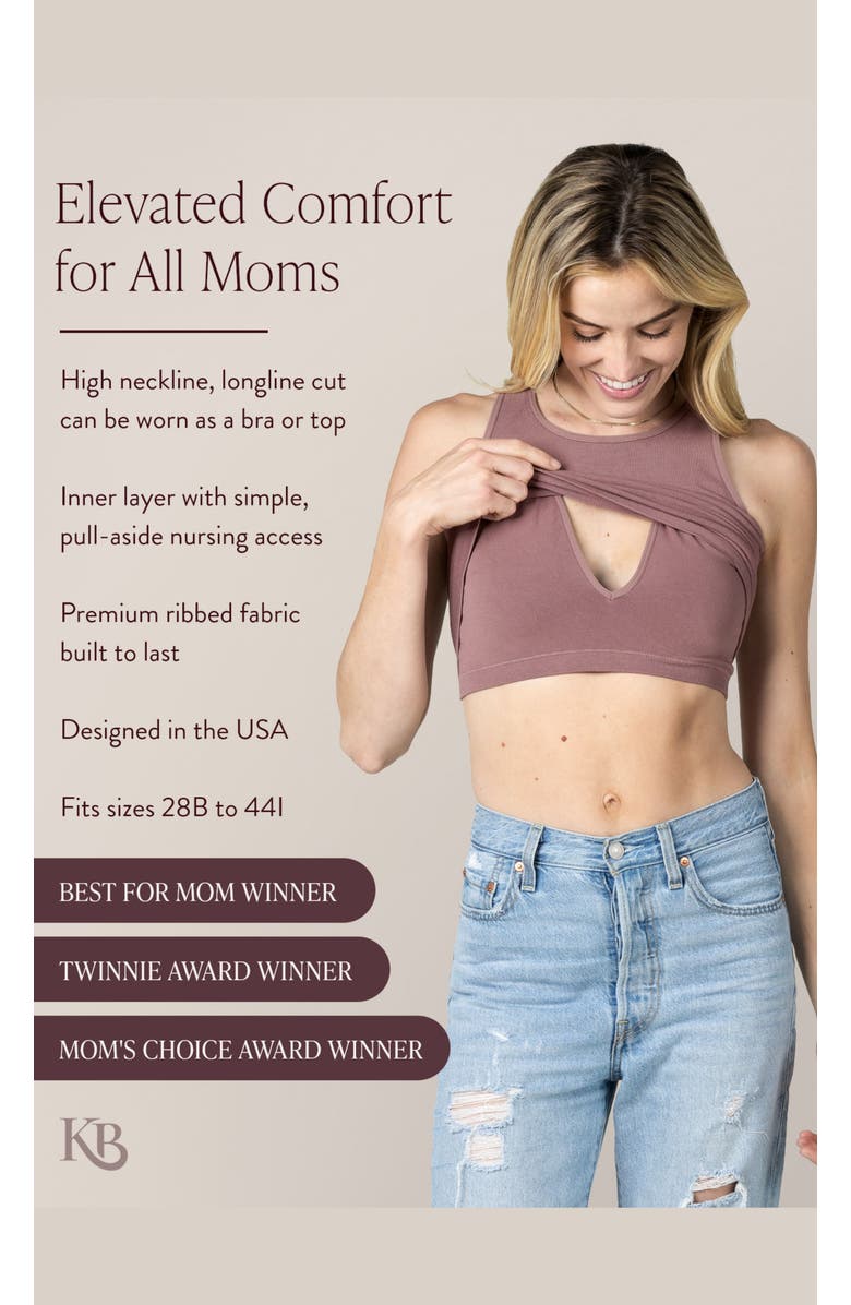 Kindred Bravely Sublime Maternity & Nursing Longline Bra Top, Alternate, color, Twilight