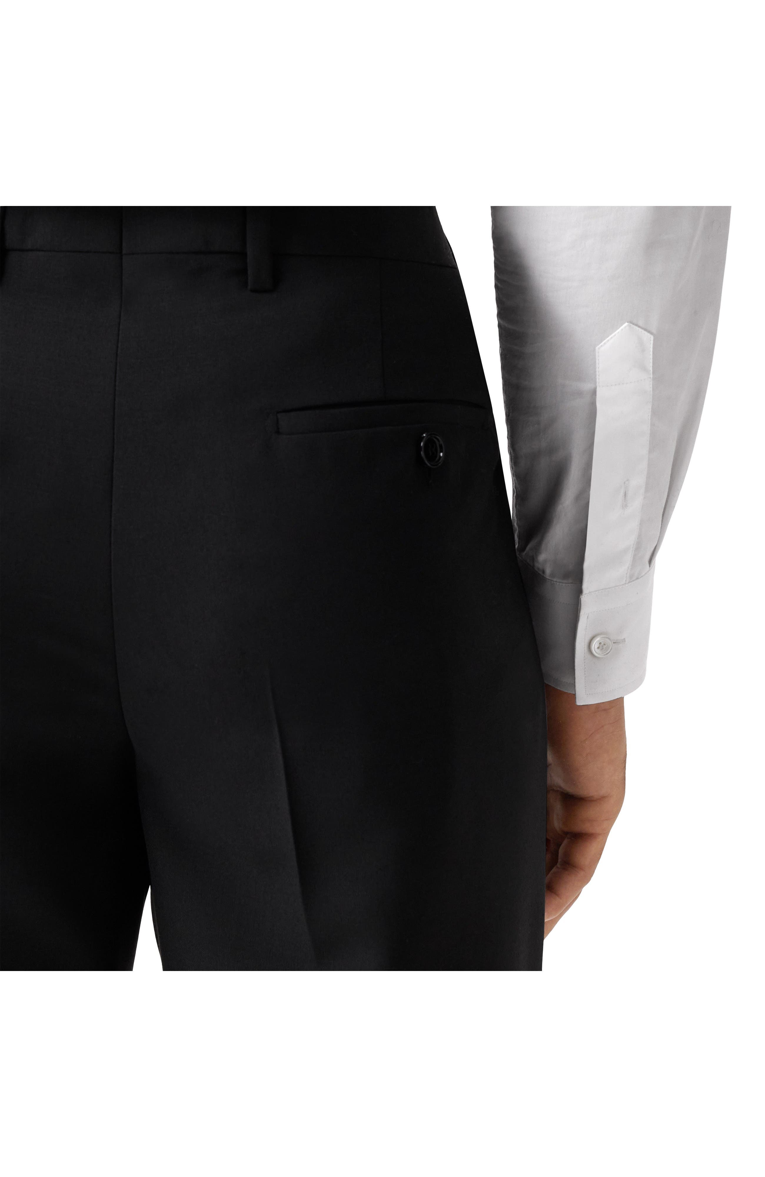 Classic Fit Wool Mohair Tailored Trousers