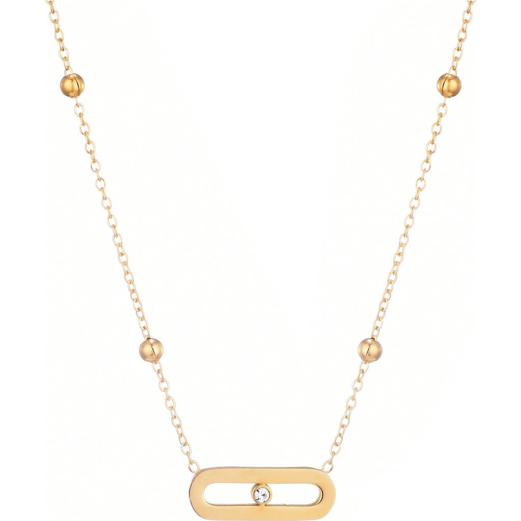 Adornia Tarnish Resistant 18k Gold Plated Bar Necklace