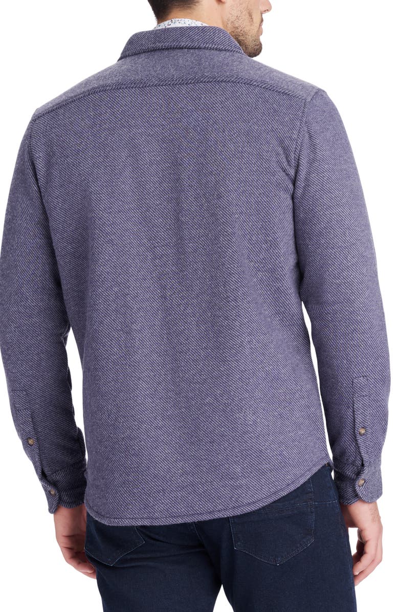 Robert Graham Barford Knit Button-Up Shirt, Alternate, color, Navy