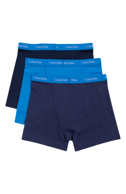 Calvin Klein Kids' Assorted 3-pack Stretch Cotton Boxer Briefs In Multi