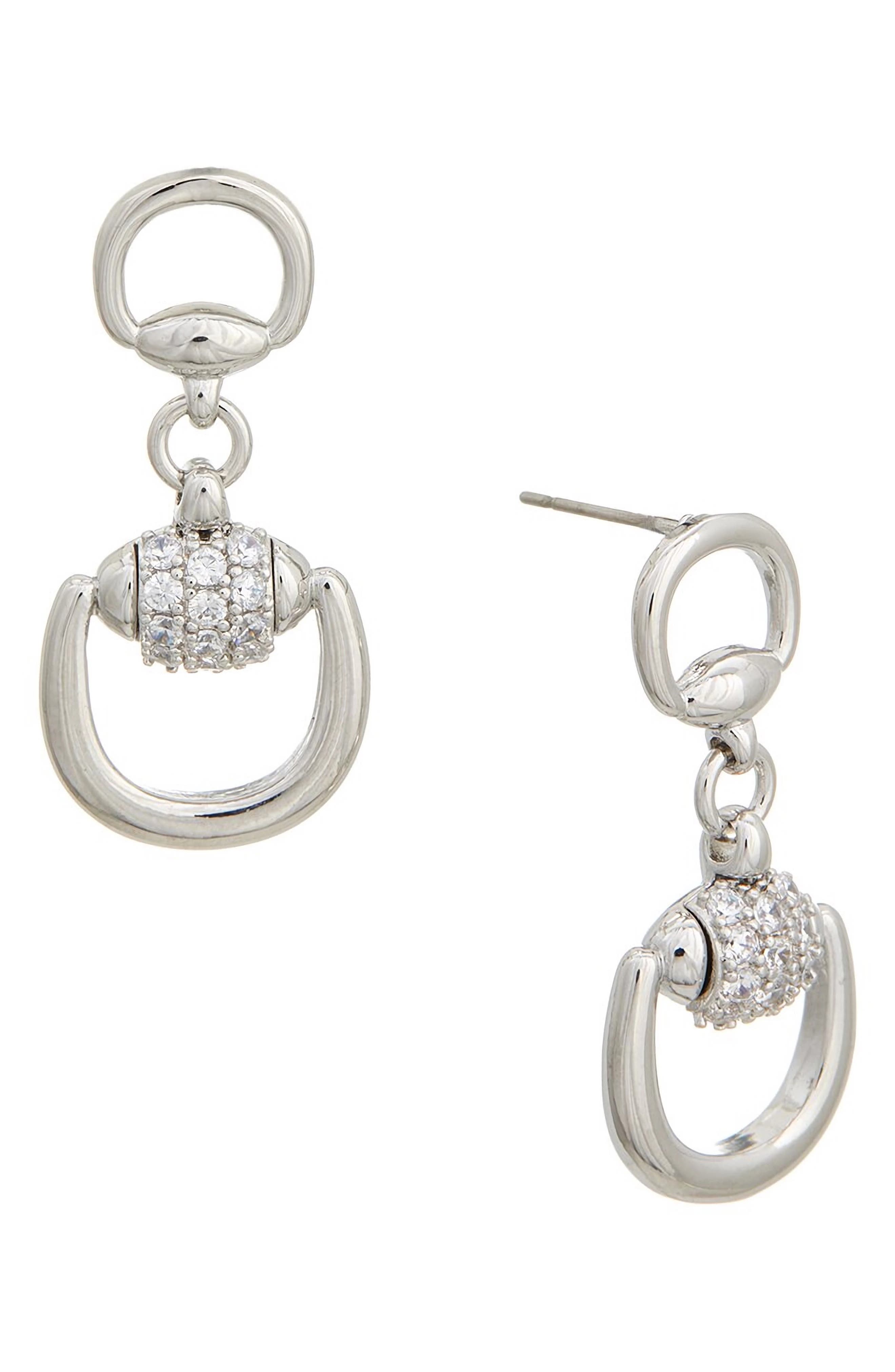 Juvell Cubic Zirconia Doorknocker Drop Earrings