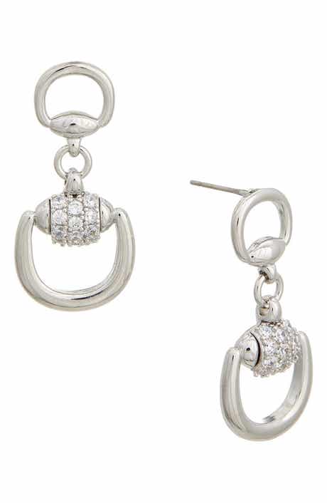Juvell Cubic Zirconia Doorknocker Drop Earrings