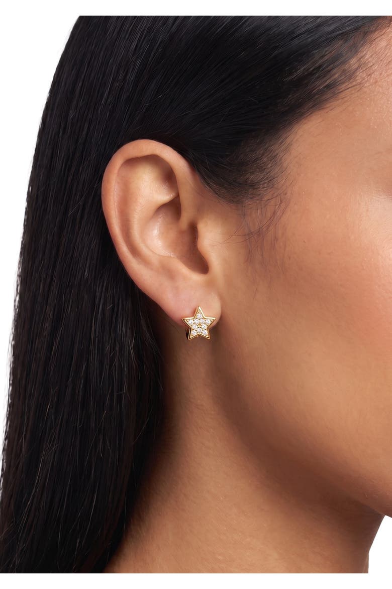 Gita Double Sided Star Studs, Alternate, color, Gold