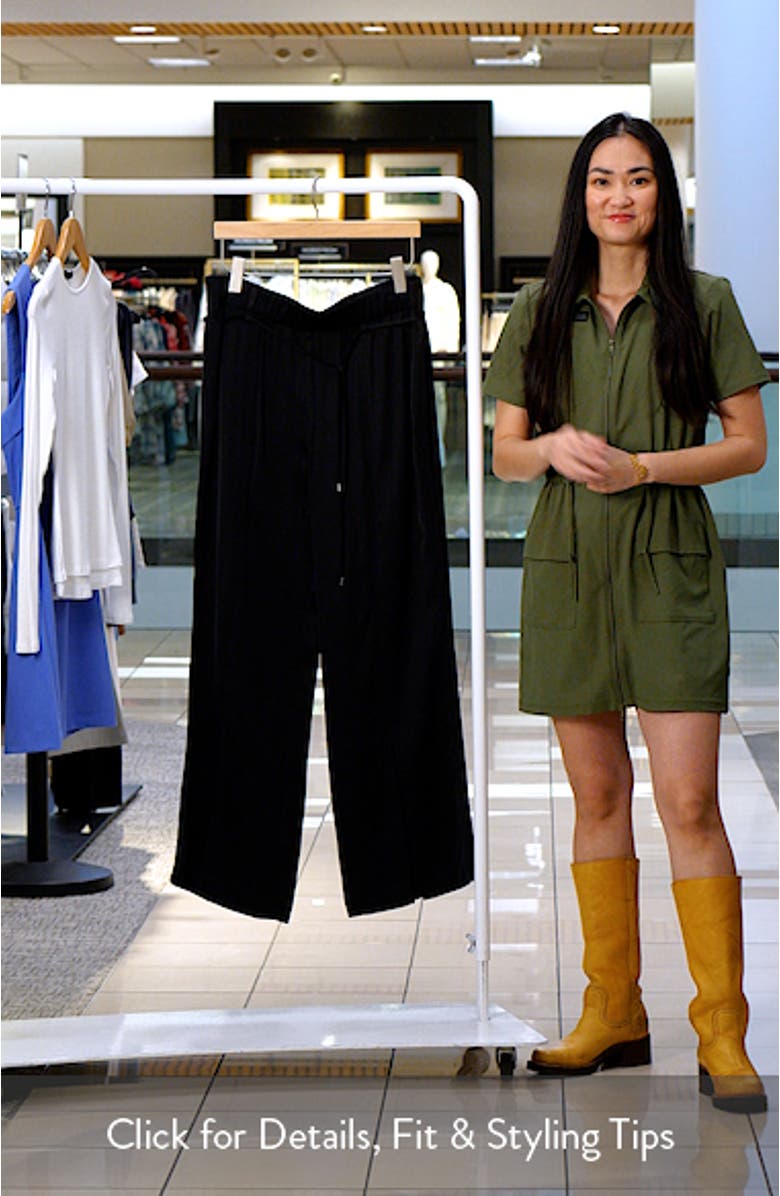 Social Edit Front Slit Satin Pants, sales video thumbnail