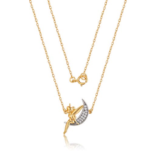Disney Tinker Bell On The Moon Pendant Necklace, 18-inch In Gold