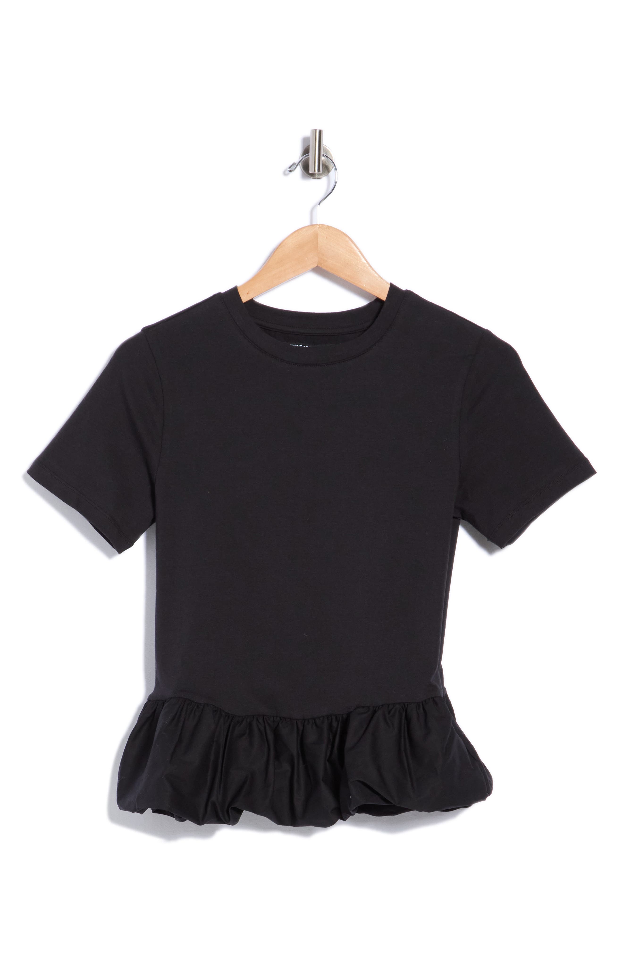 Peplum Bubble Hem T-Shirt
