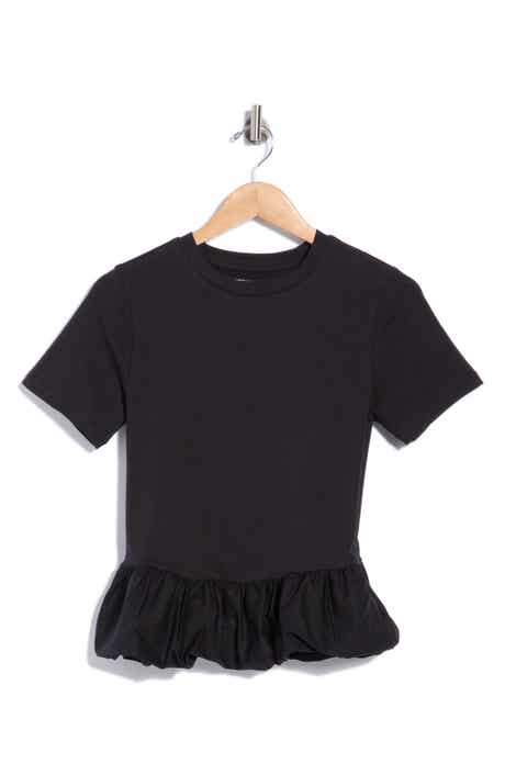 Peplum Bubble Hem T-Shirt