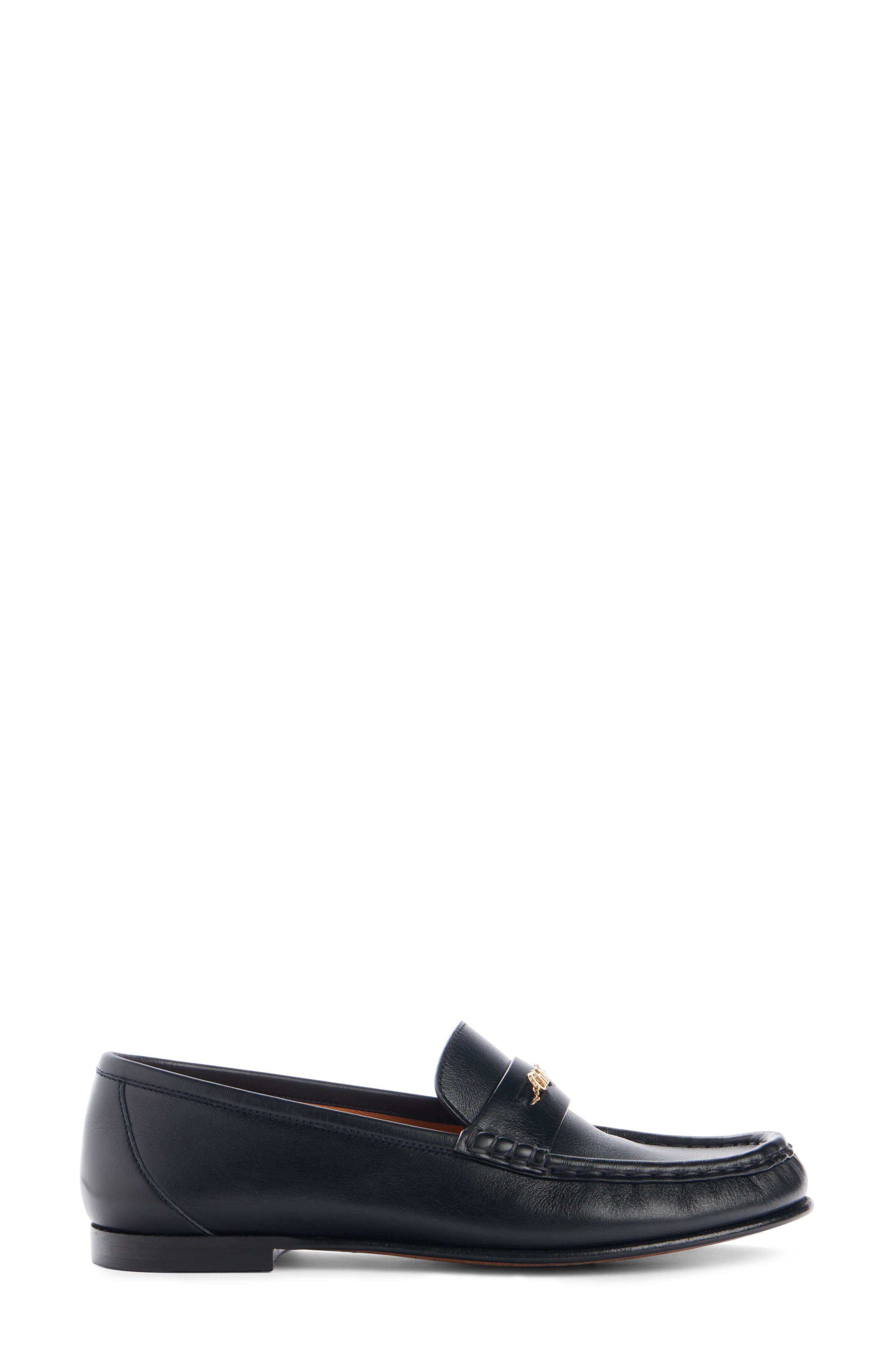 Chloé Logo Penny Loafer, Alternate, color, Black